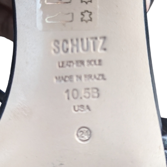 SCHUTZ Princey Strappy Sandal, Black Knotted,  Block Heel Slide, Size 10.5 - Picture 10 of 10